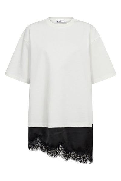 Loose Mix Lingerie Tee Off-White - HL10718 Thumbnail