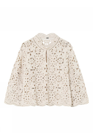 Lorina, lace blouse 1010-Off White - 62666/8049