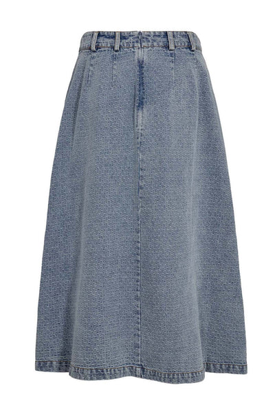 LovaCC Anya Pleat Skirt 552-Denim blue - 44028 Thumbnail