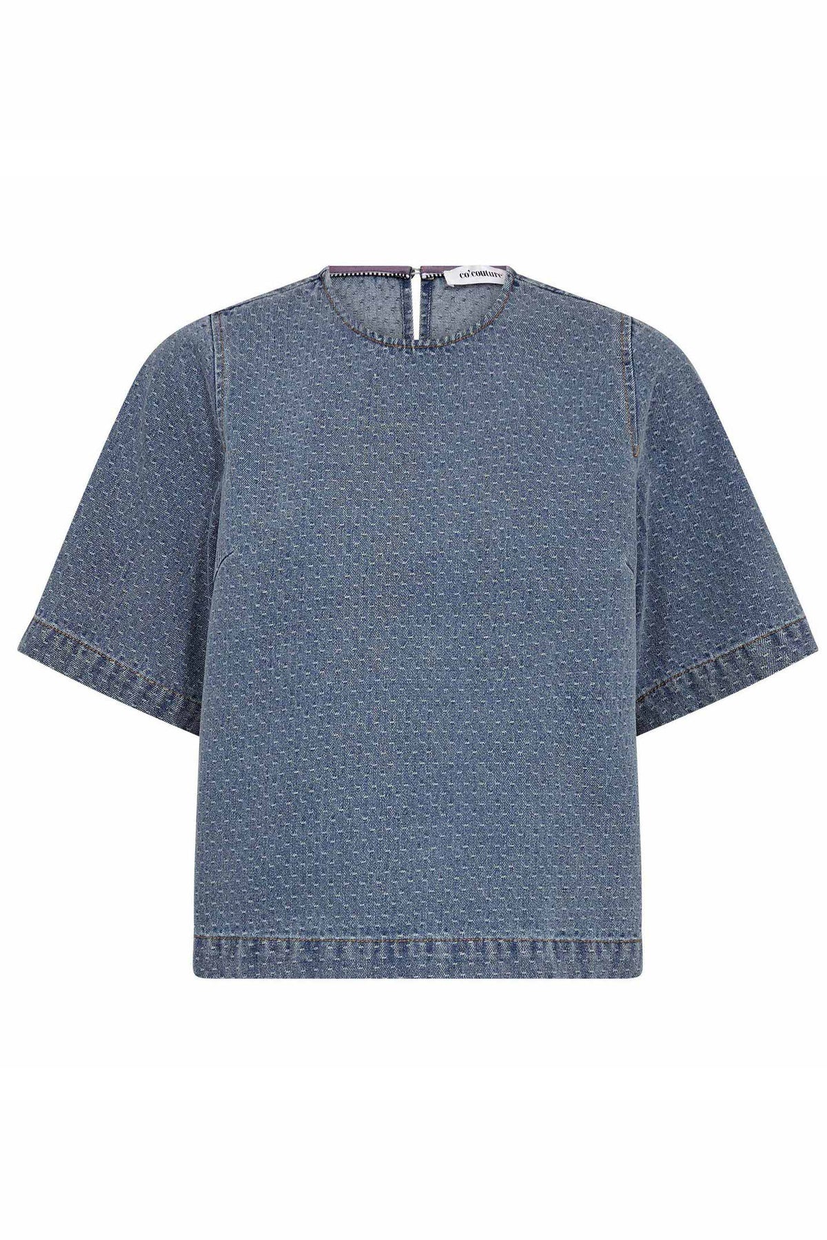 LovaCC Denim SS Blouse 552-Denim blue - 45080