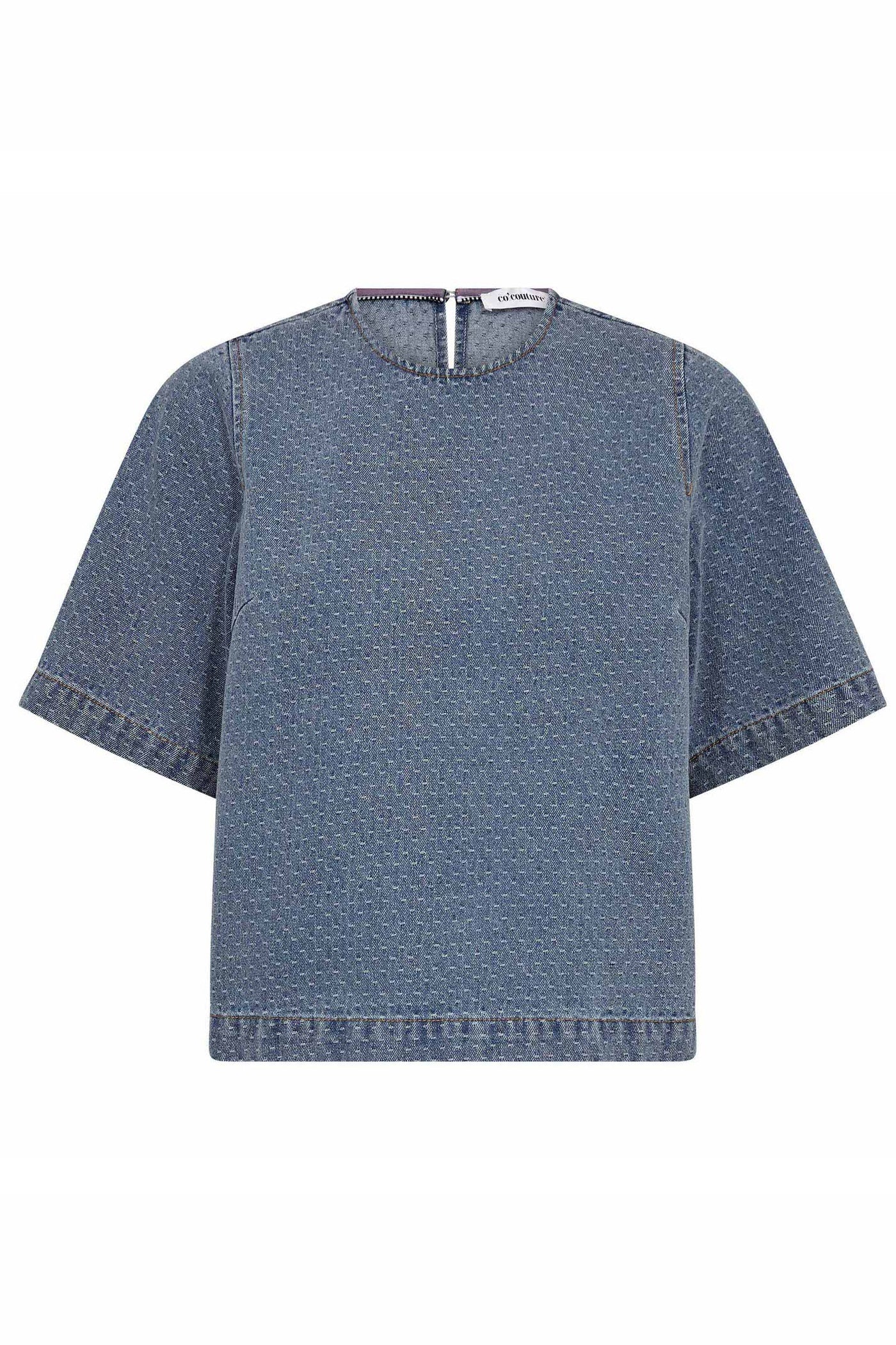 LovaCC Denim SS Blouse 552-Denim blue - 45080