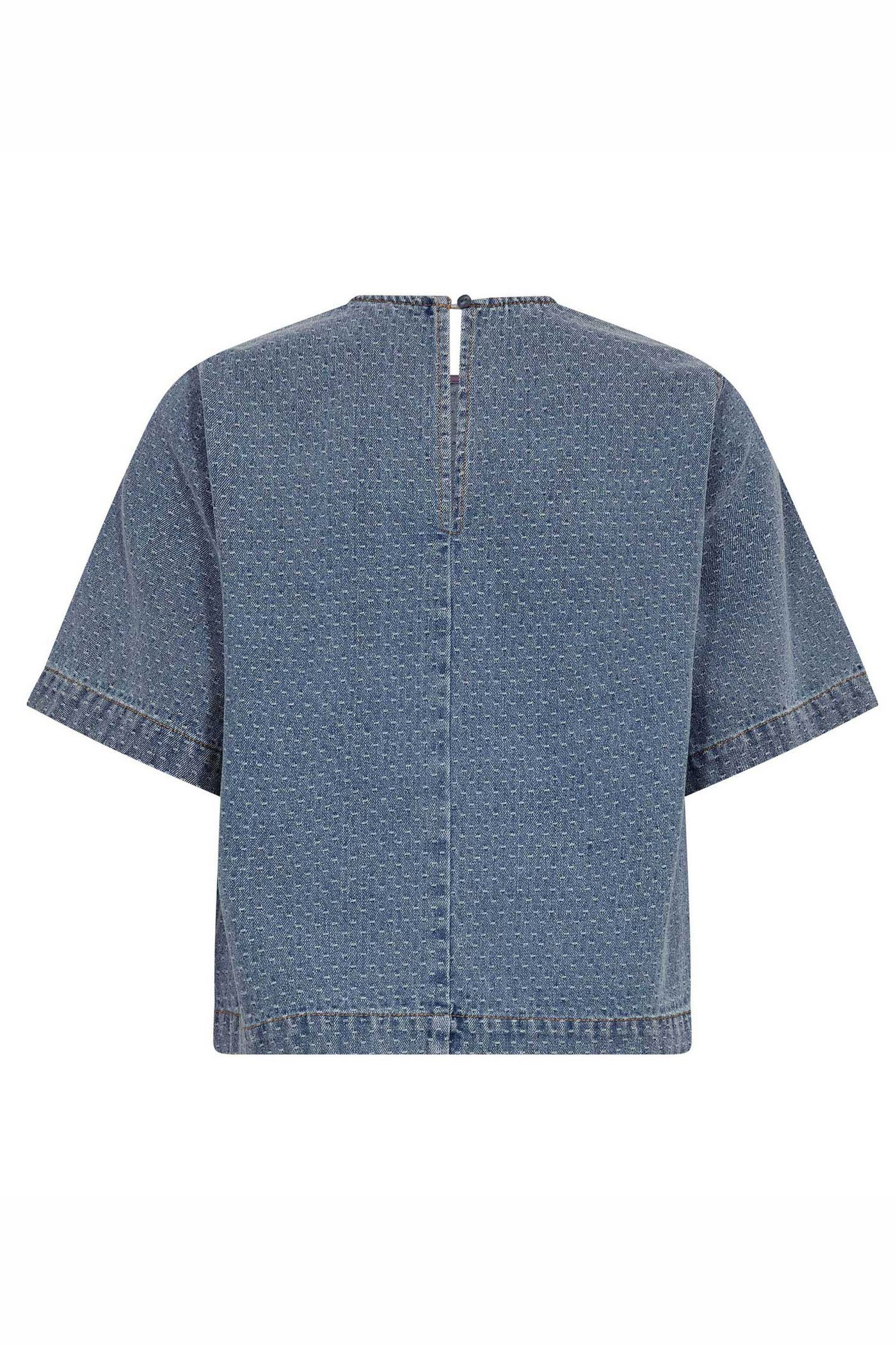LovaCC Denim SS Blouse 552-Denim blue - 45080