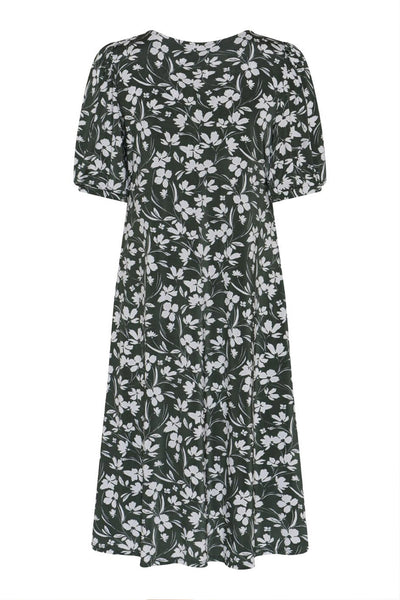 Lucette dress 1/2 sleeves Green - 17008 Thumbnail