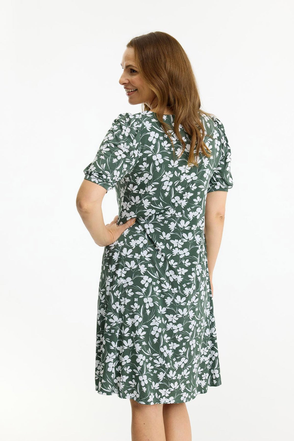 Lucette dress 1/2 sleeves Green - 17008