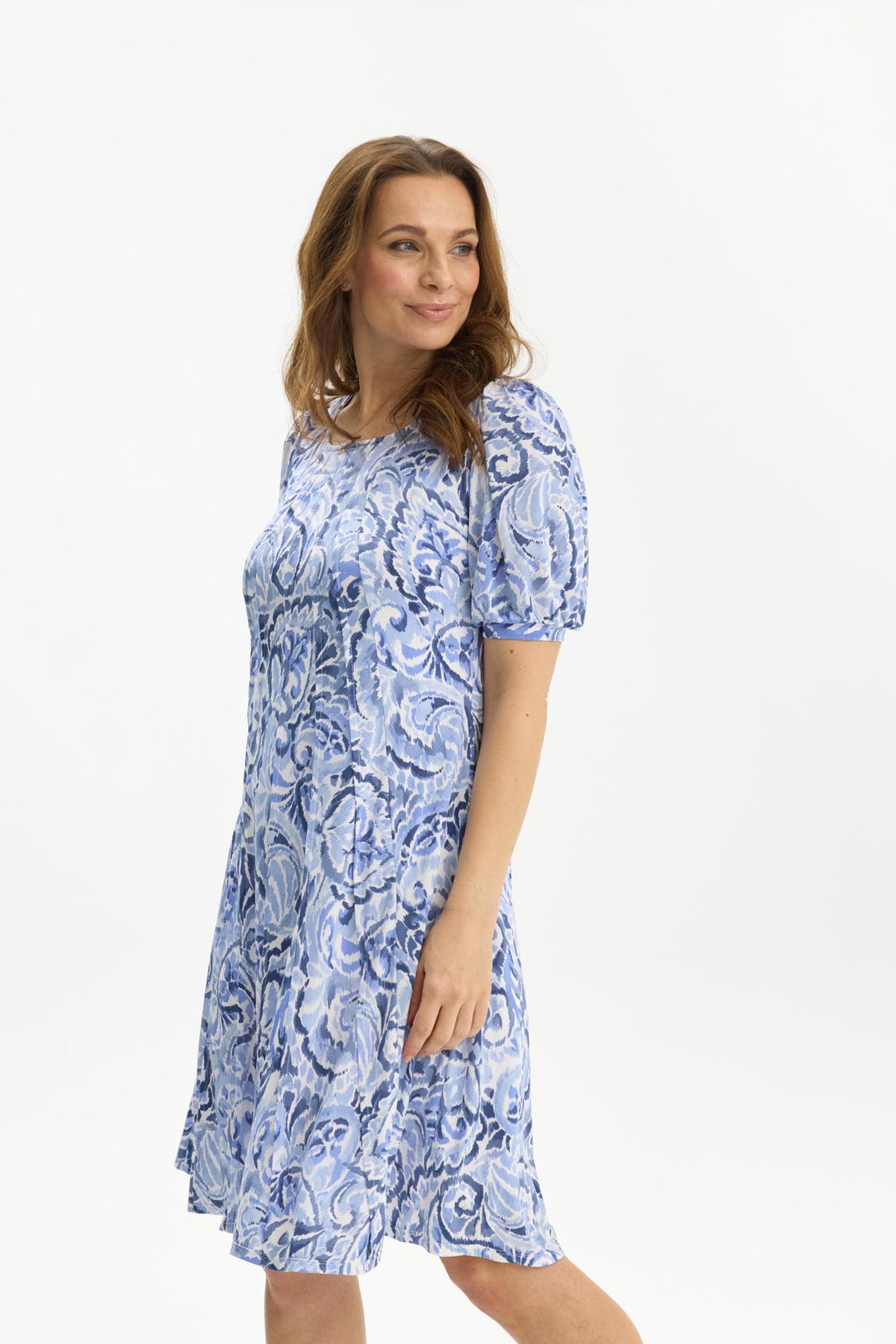 Lucette dress 1/2 sleeves Light Blue - 17083