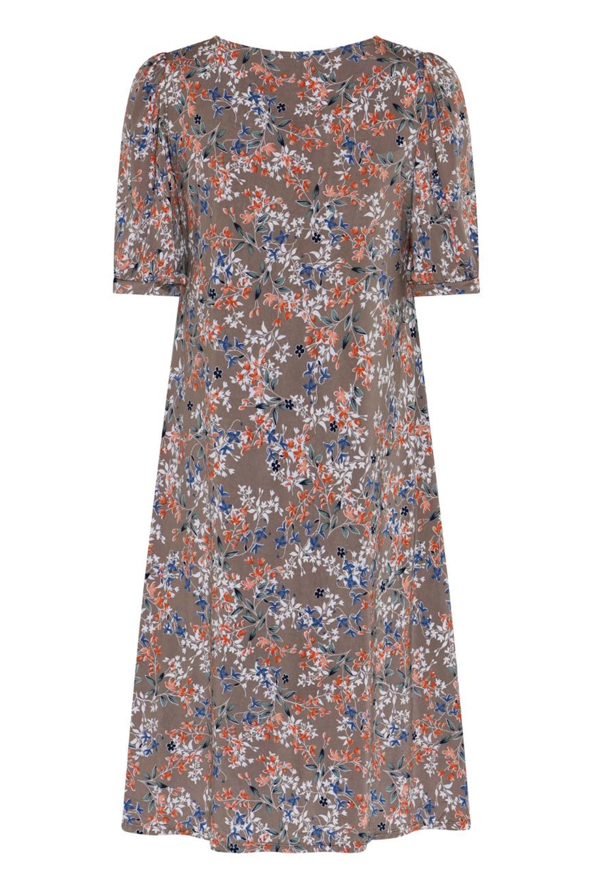 Lucette dress 1/2 sleeves Mocca - 17014