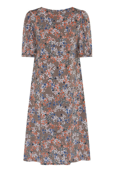 Lucette dress 1/2 sleeves Mocca - 17014 Thumbnail