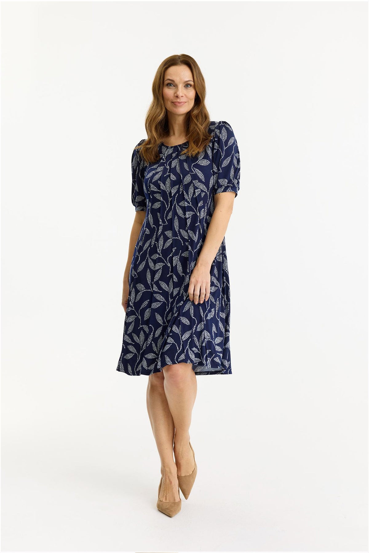 Lucette dress 1/2 sleeves Navy - 16996