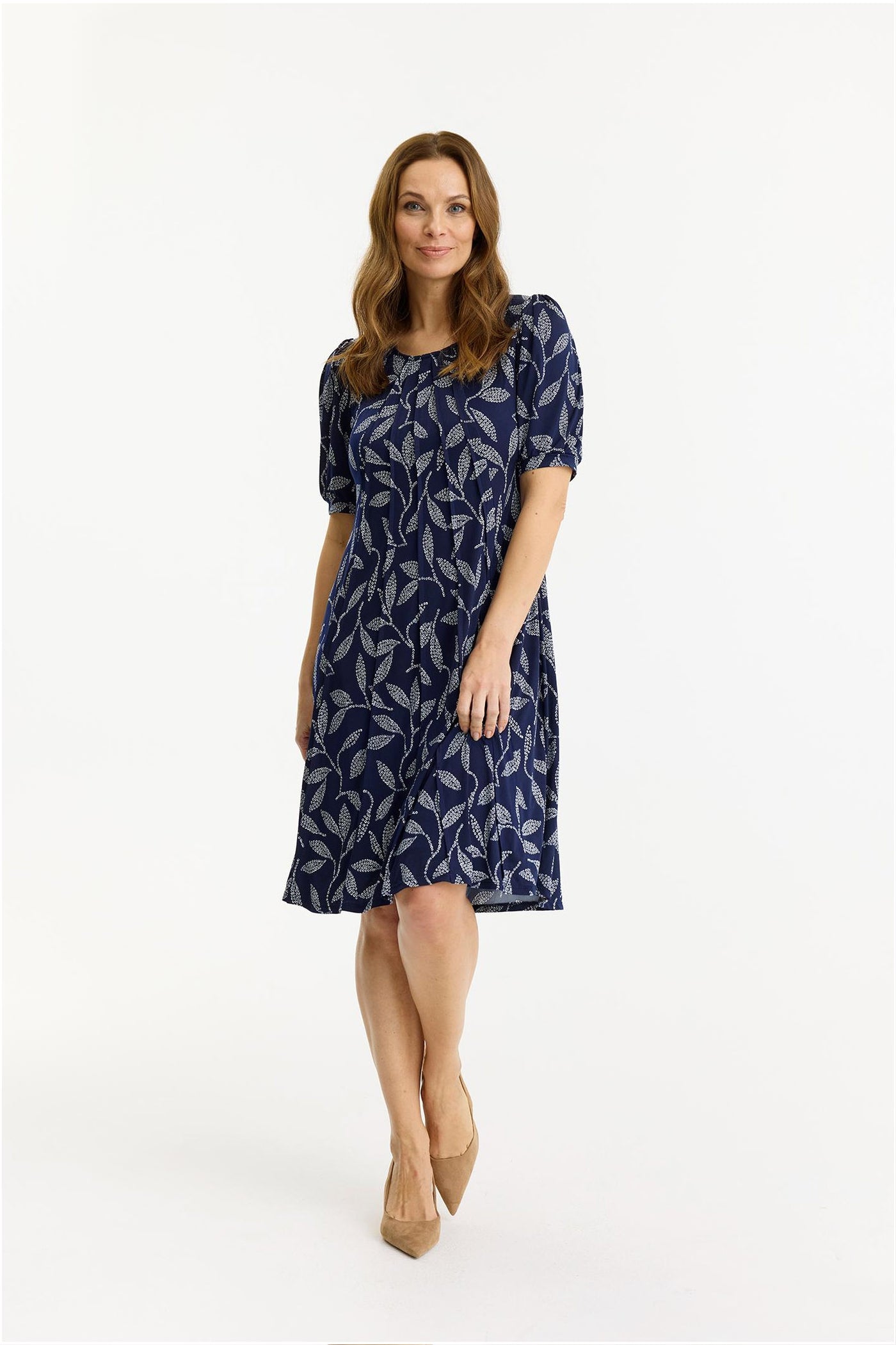 Lucette dress 1/2 sleeves Navy - 16996