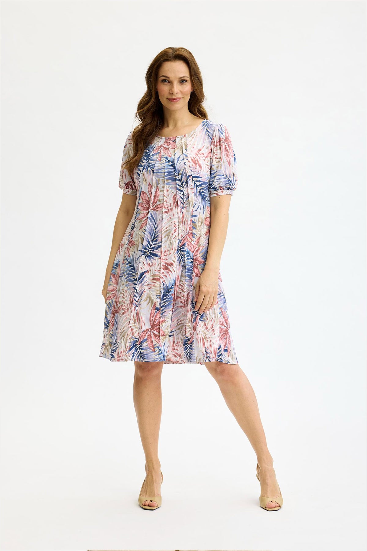 Lucette dress 1/2 sleeves Rose - 17179