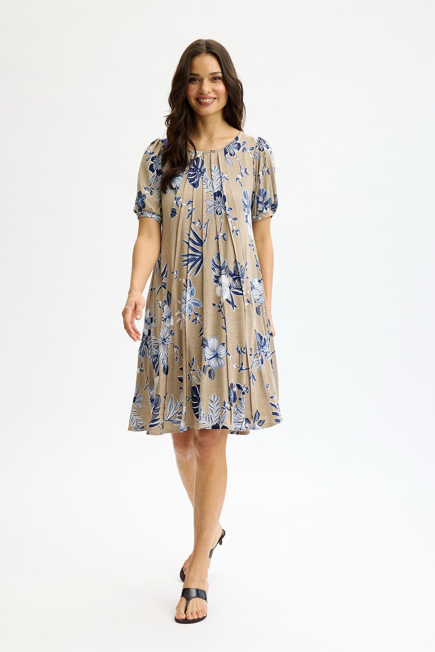 Lucette dress 1/2 sleeves SAND - 17172