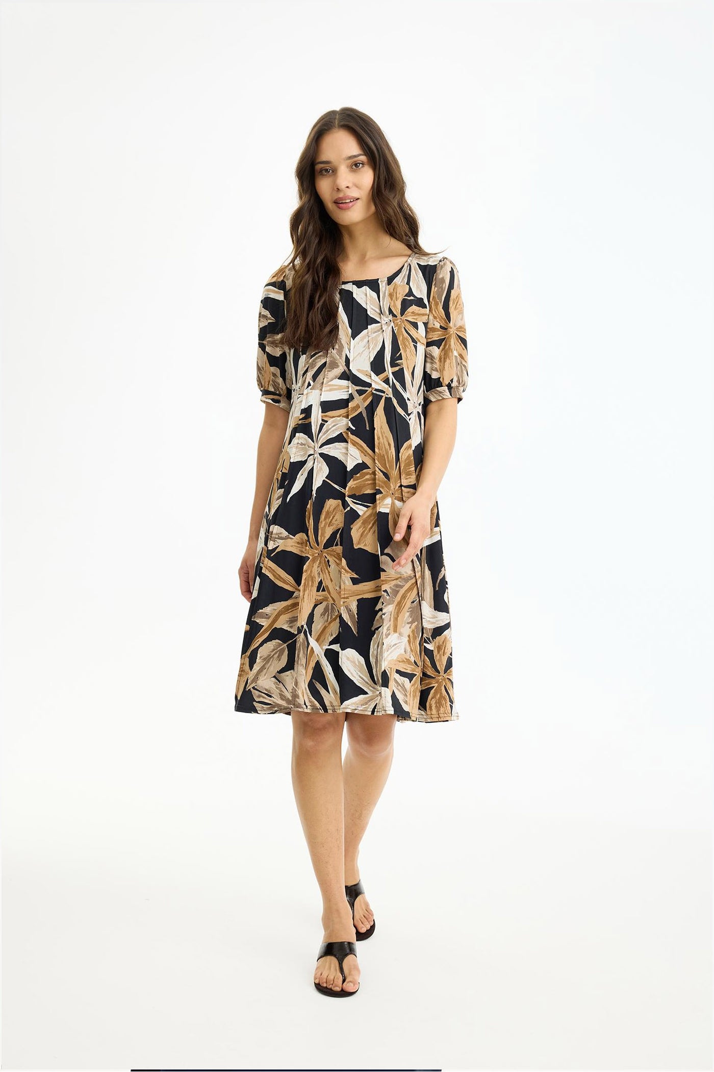 Lucette dress 1/2 sleeves SAND - 17263