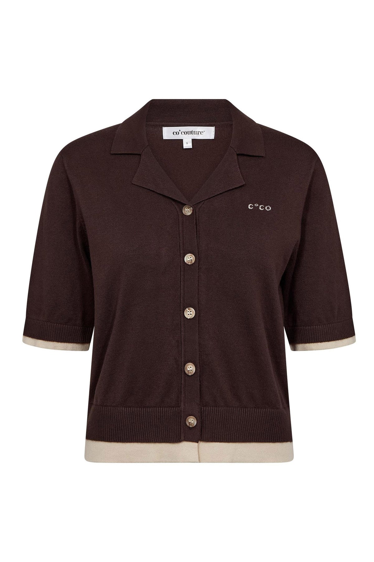 LueCC Crop Cardigan 145-Dark Brown - 42019