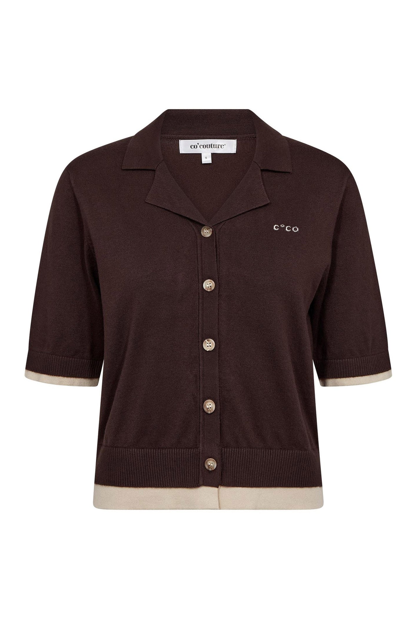 LueCC Crop Cardigan 145-Dark Brown - 42019