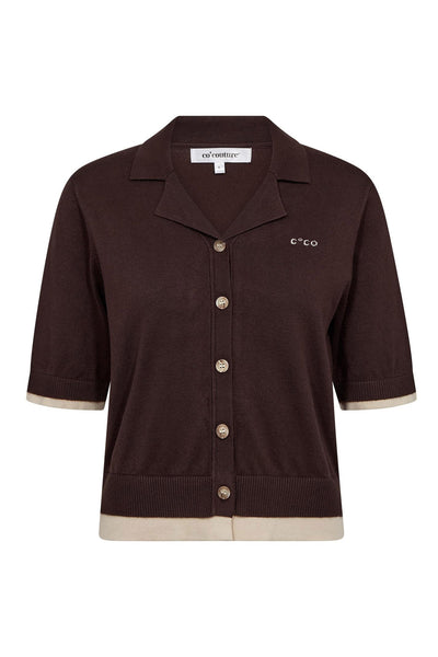 LueCC Crop Cardigan 145-Dark Brown - 42019 Thumbnail