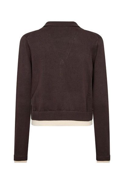 LueCC LS Cardigan 20003-Dark Brown - 500215 Thumbnail