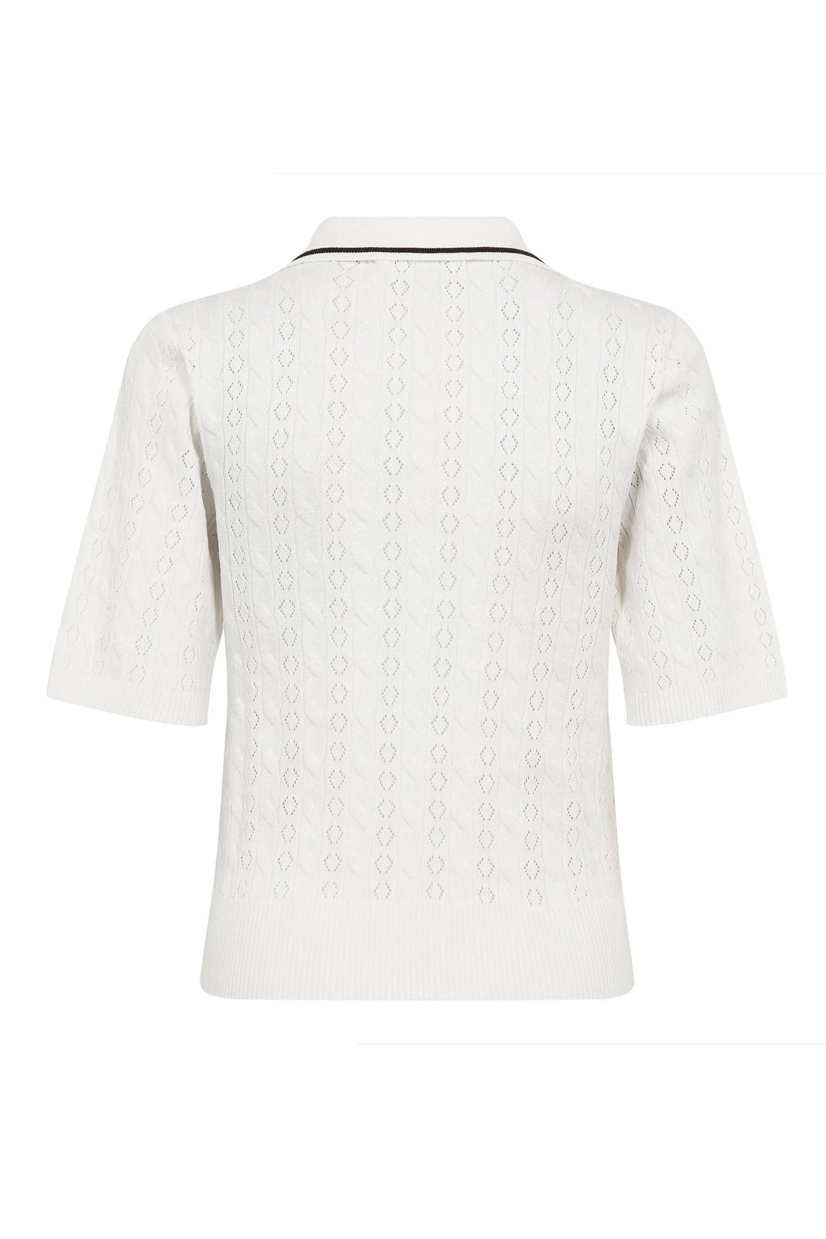 LueCC SS Polo Knit 10002-Off-White - 500217