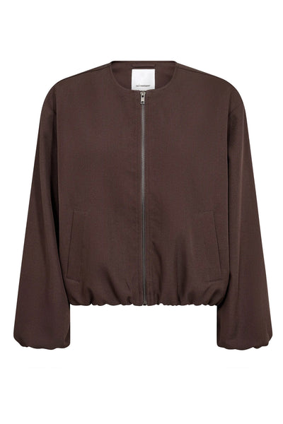 LunaCC Balloon Zip  Jacket 20003-Dark Brown - 500438 Thumbnail