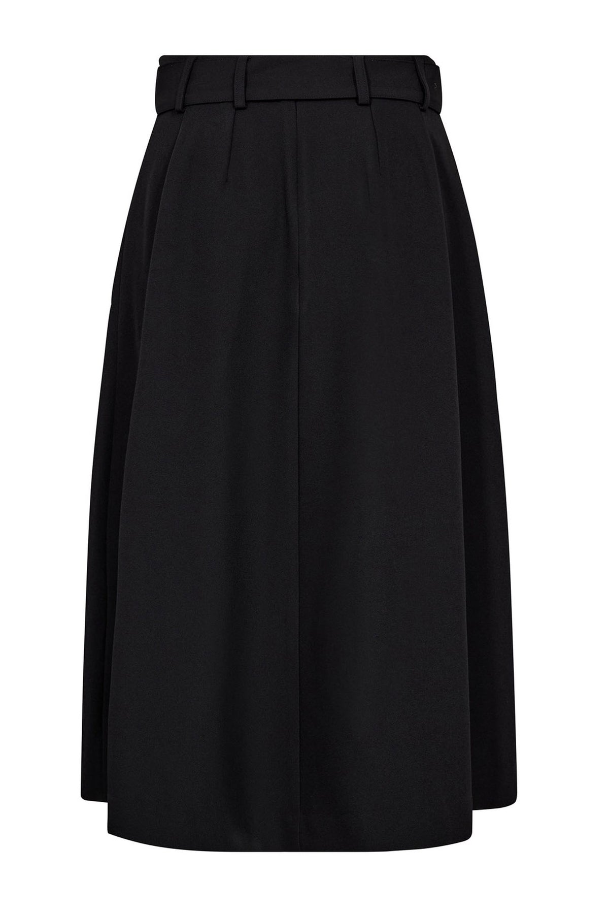LunaCC Belt Midi Pleat Skirt 96-Black - 44003
