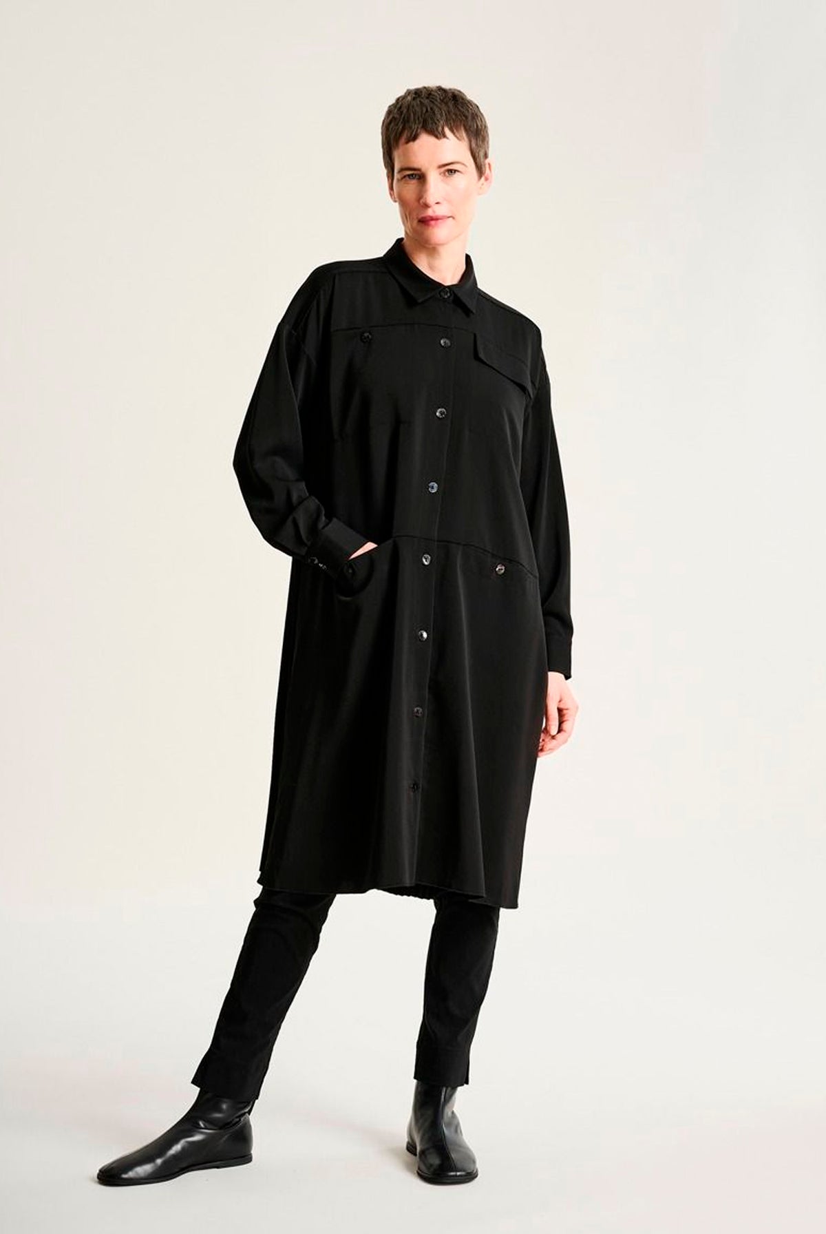 Yume kjole med plissé detalje Black - 267-2491-5933