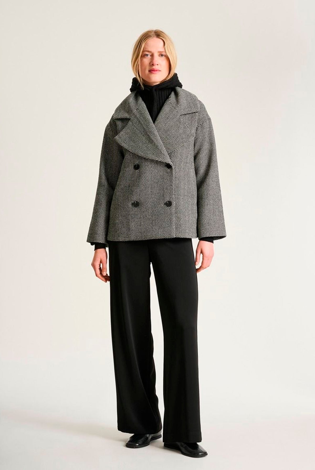 Nishin dobbeltradet jakke Herringbone - 267-2496-5978