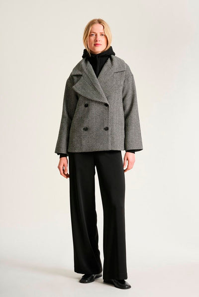Nishin dobbeltradet jakke Herringbone - 267-2496-5978 Thumbnail