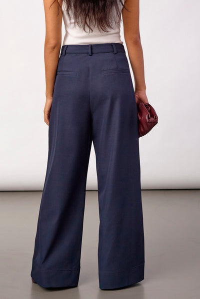 LunaCC Pleat Pant 40007-Navy - 500391 Thumbnail