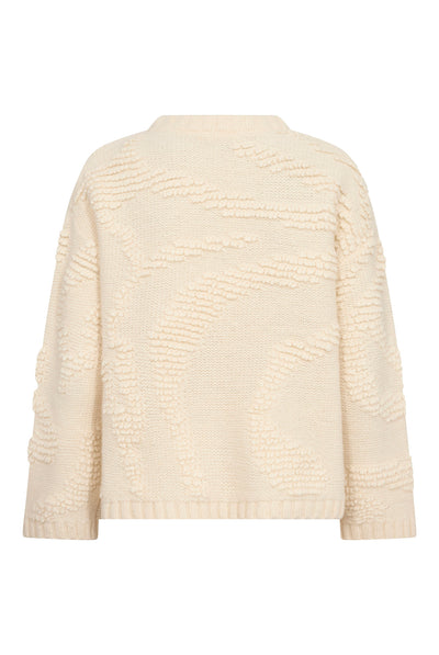 FabiaCC O-Neck Knit 10002-Off-White - 500335 Thumbnail