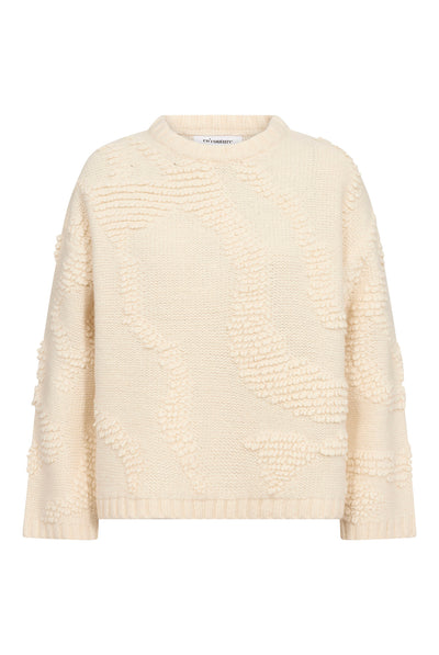FabiaCC O-Neck Knit 10002-Off-White - 500335 Thumbnail