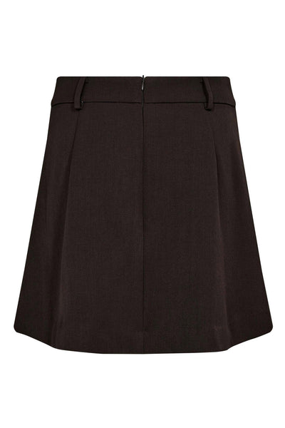 LunaCC Pocket Pleat Mini Skirt 145-Dark Brown Thumbnail