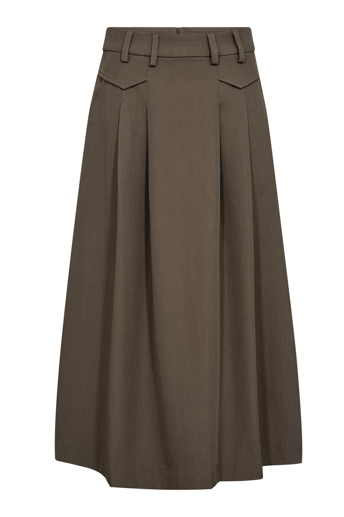 LunaCC Pocket Pleat Skirt 154-Walnut - 34222