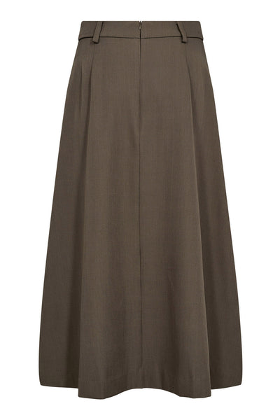 LunaCC Pocket Pleat Skirt 154-Walnut - 34222 Thumbnail