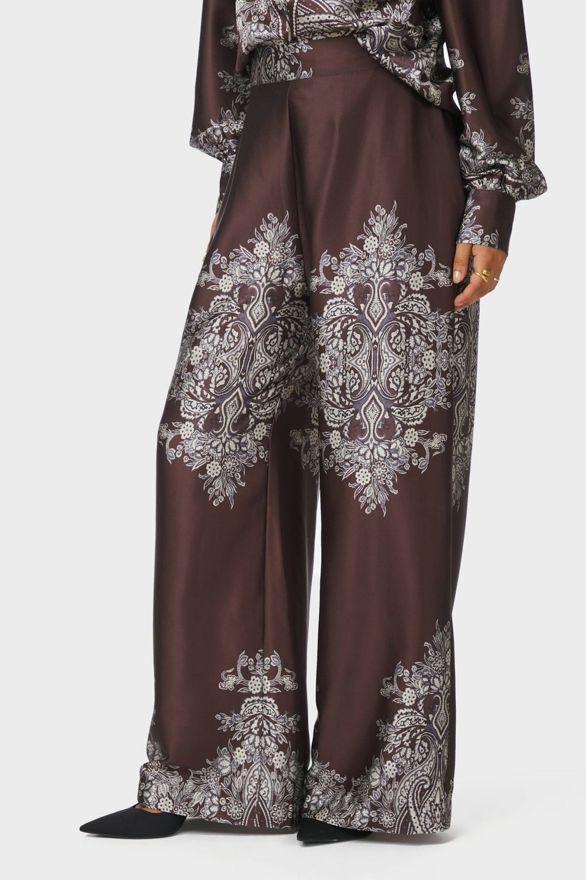 Lunet Paisley Border Dark brown - 167274