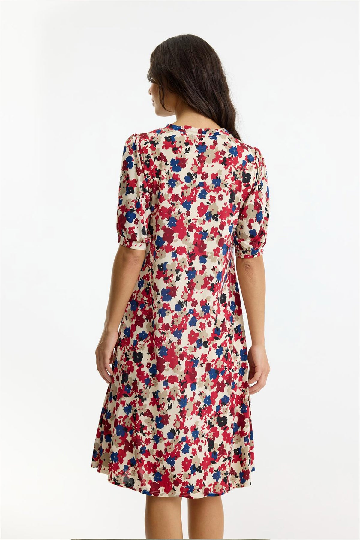 Luzia dress 1/2 sleeves Red - 17009