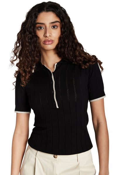 Anemonebbvalnenzia Knit Polo Black - BBW5020 Thumbnail