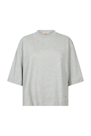 MMNatalie O-SS Boxy Tee Grey Melange - 183900