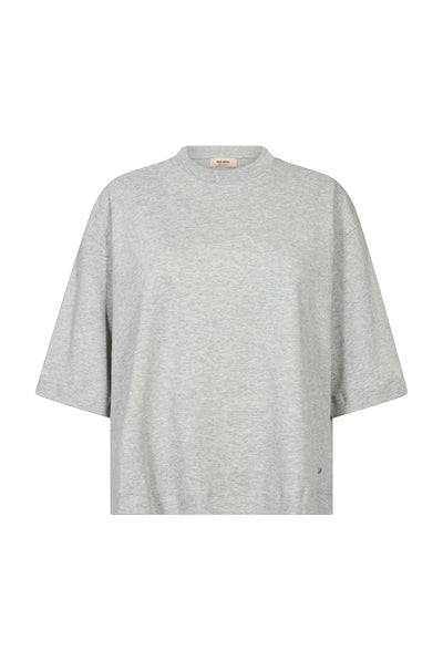 MMNatalie O-SS Boxy Tee Grey Melange - 183900 Thumbnail