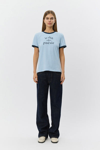 MAGGIESW CONTRAST TRIM T-SHIRT 5076 Blue - S261435 Thumbnail