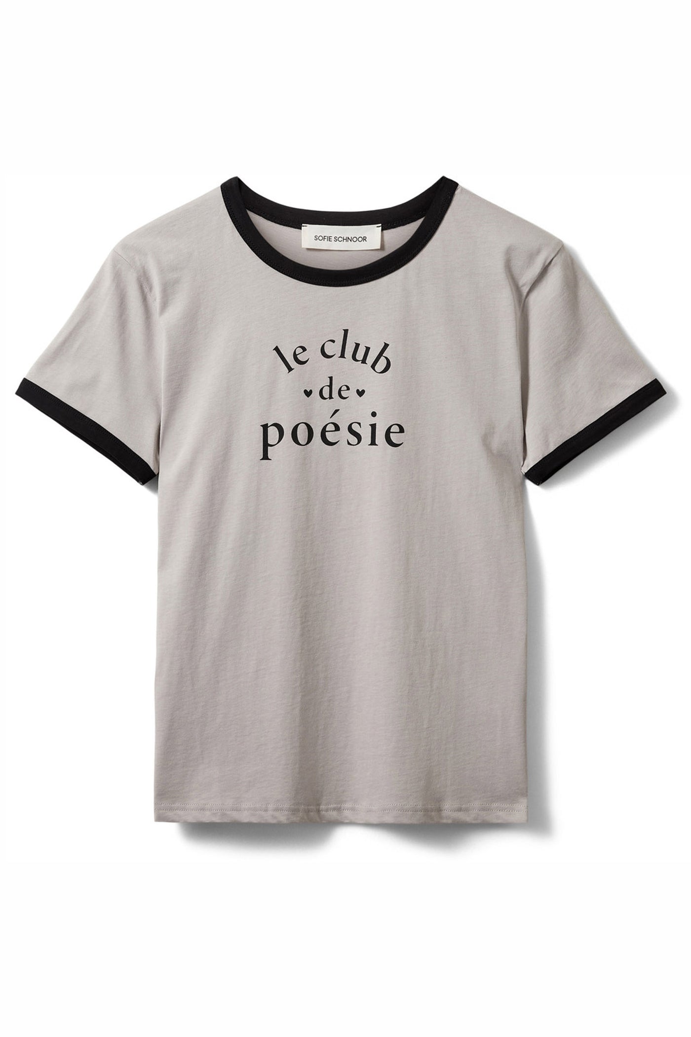 MAGGIESW CONTRAST TRIM T-SHIRT 8021 Dark grey - S261435