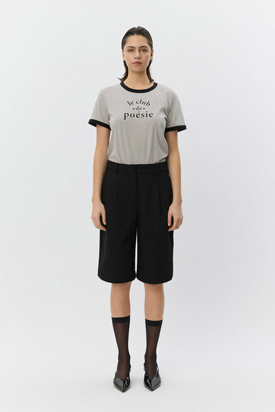 MAGGIESW CONTRAST TRIM T-SHIRT 8021 Dark grey - S261435 Thumbnail