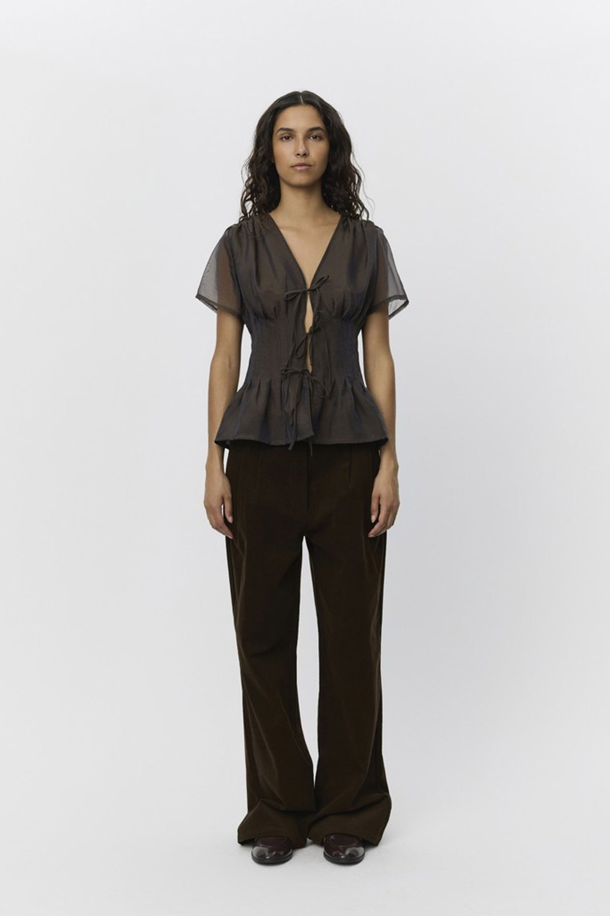 MALINASW TROUSERS 7025 Dark brown - S253353