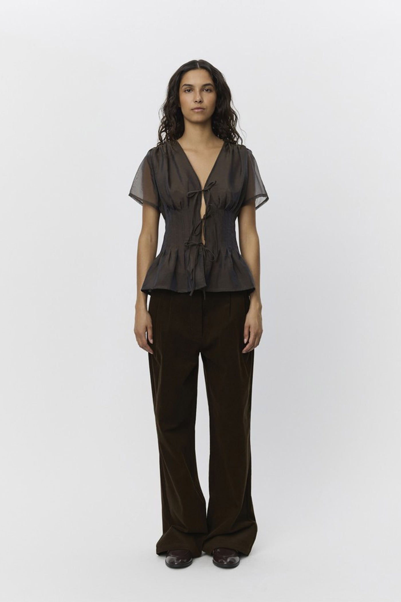 MALINASW TROUSERS 7025 Dark brown - S253353