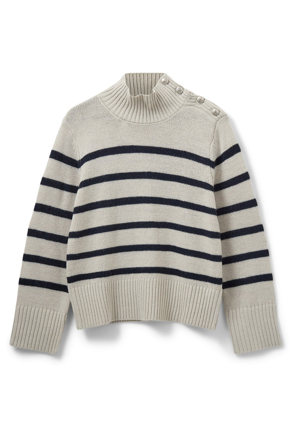 MARGARETSW SWEATER 8048 Grey Striped - S253176