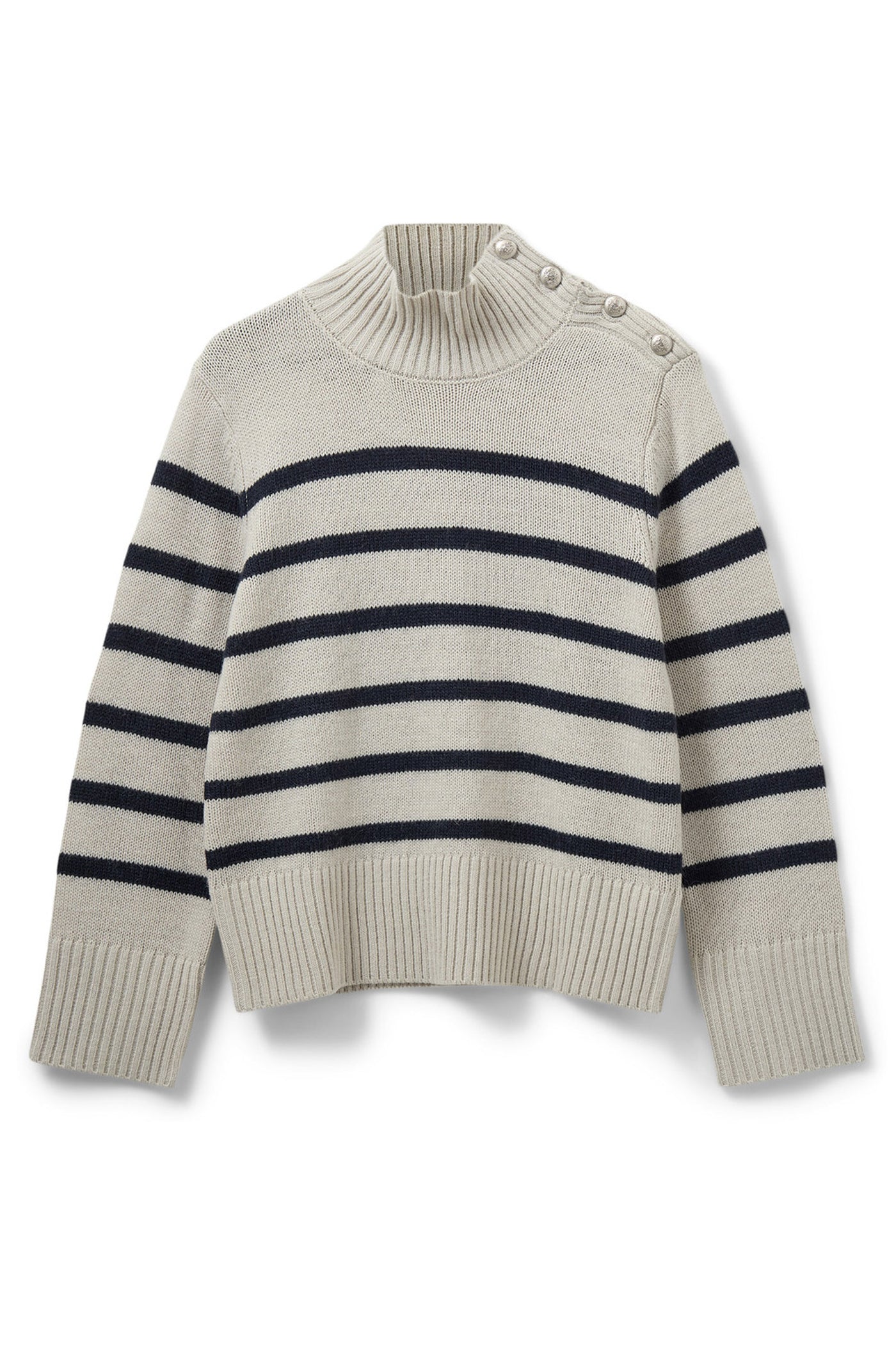 MARGARETSW SWEATER 8048 Grey Striped - S253176