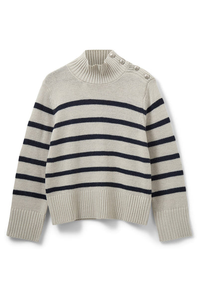 MARGARETSW SWEATER 8048 Grey Striped - S253176 Thumbnail