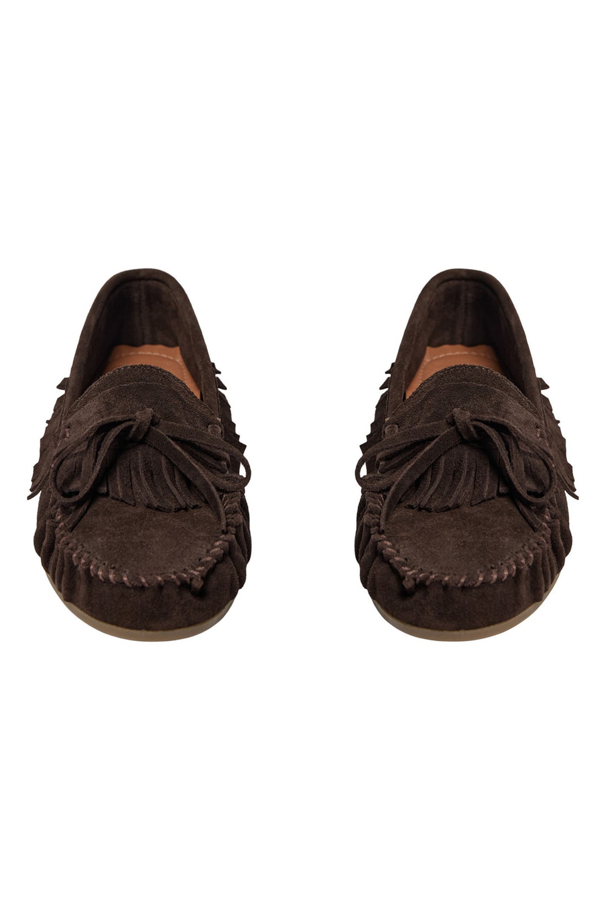 MARGITSW FRINGE SHOE 7080 Dark brown - S262761