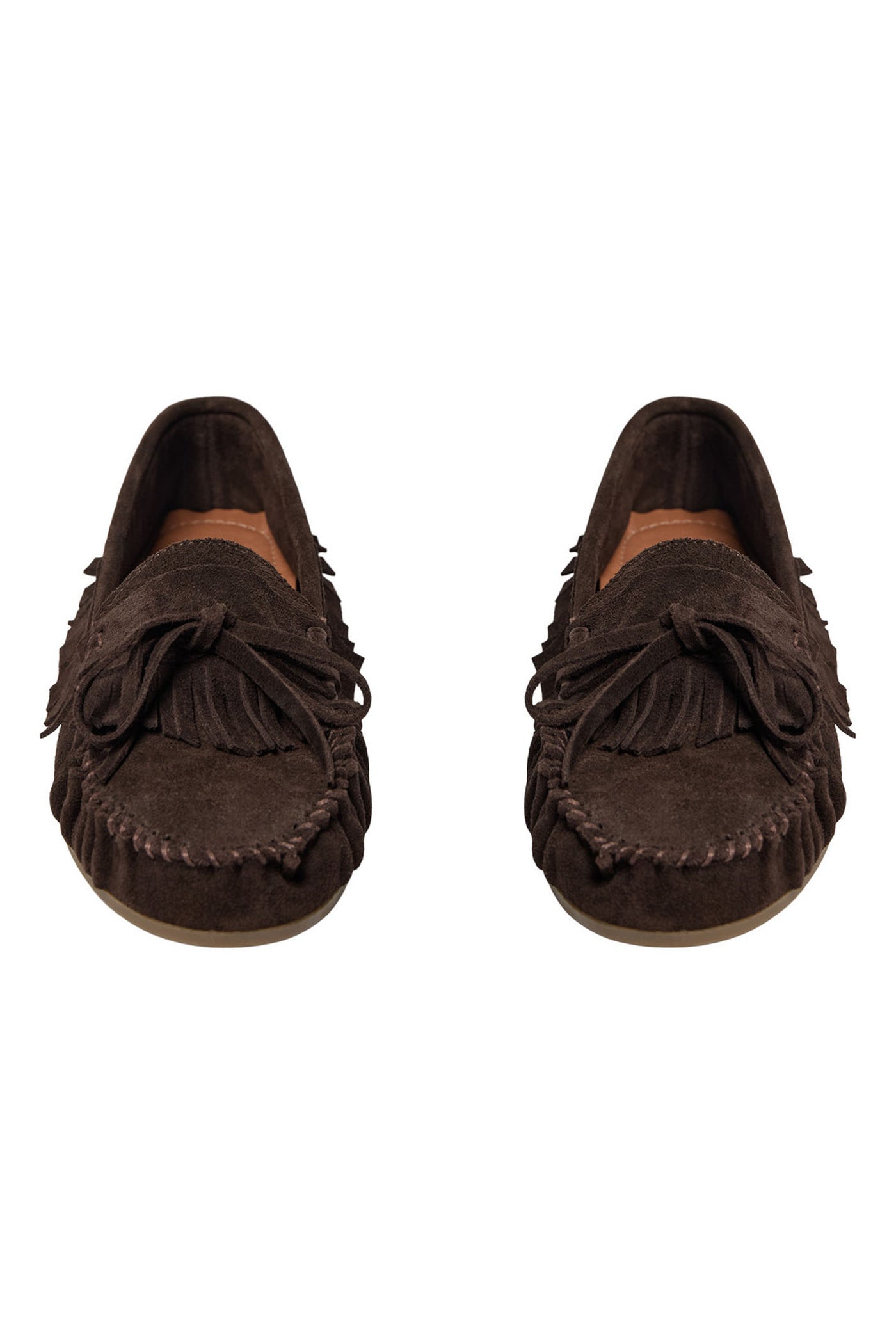 MARGITSW FRINGE SHOE 7080 Dark brown - S262761