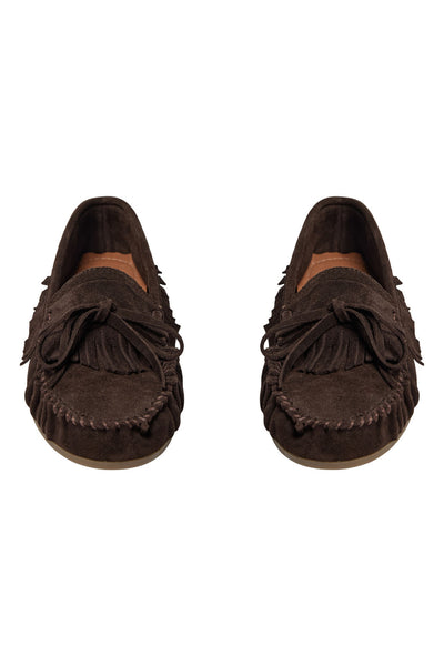 MARGITSW FRINGE SHOE 7080 Dark brown - S262761 Thumbnail