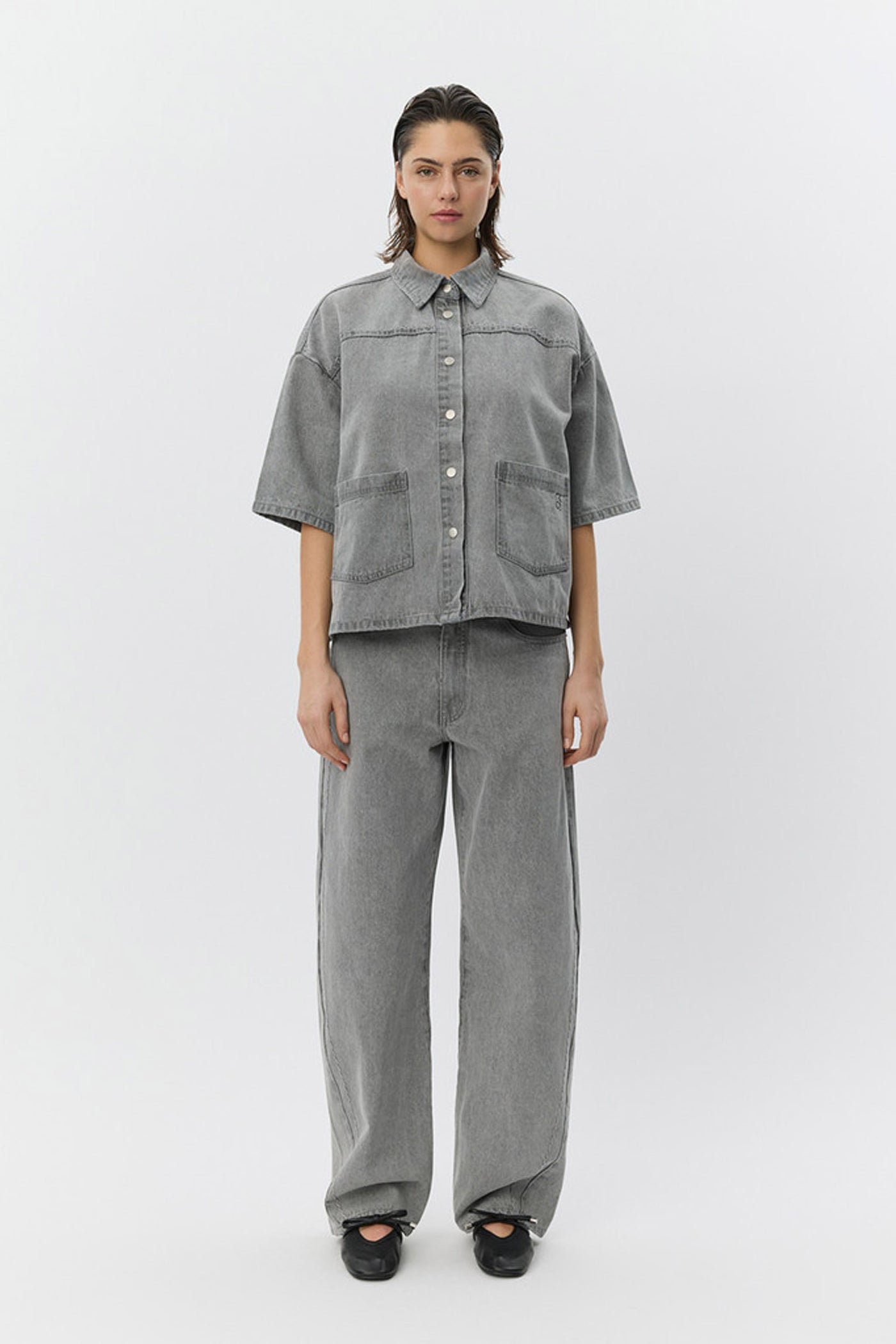 MELISSASW DENIM LOOSE FIT OVER 8052 Stone Grey - S261266