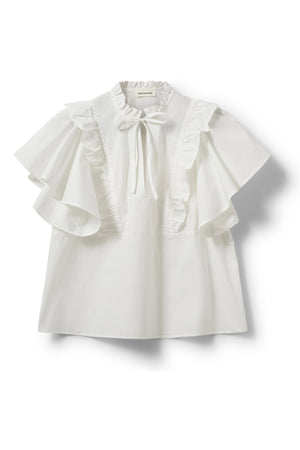 MERLINDASW FRILL TOP 0141 White Alyssum - S262117
